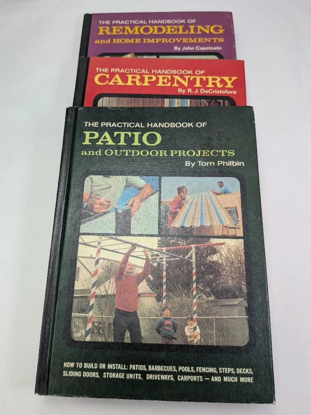 3 Book Set VTG 1973 Retro Home Improvement Carpentry Patio DIY Designs Specs